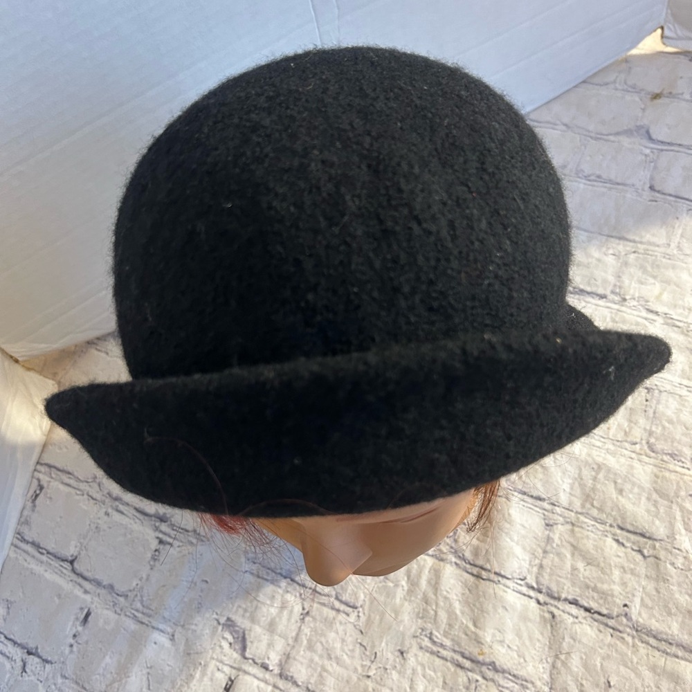 BETMAR NEW YORK 75TH ANNIVERSARY (1933-2008) WOMEN’S BLACK 100% WOOL HAT LARGE